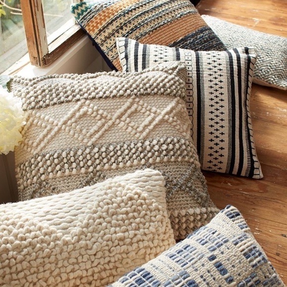 Magnolia Home Jordan Blue & Orange Accent Pillow Cover, 20" x 20" - Picture 7 of 8